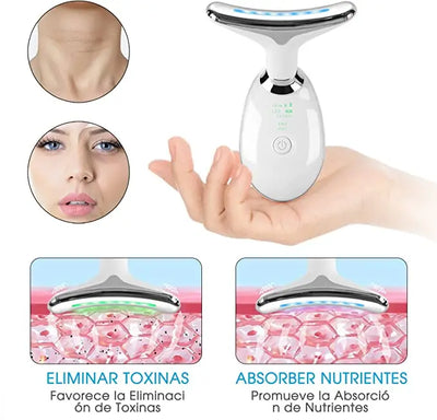 FacialPro™ verjongende antirimpelmassageapparaat voor nek en gezicht