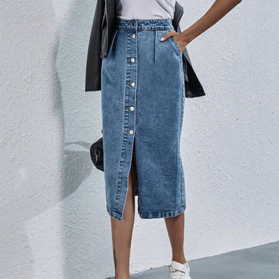 Sanne | Chique denim midi-rok