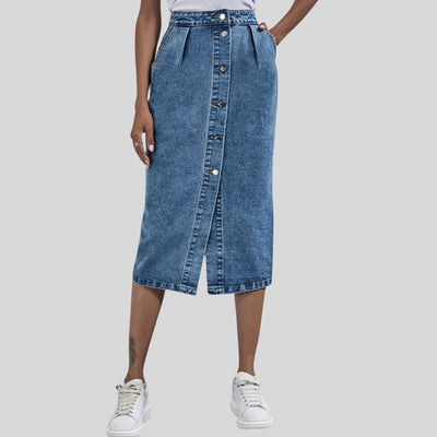 Sanne | Chique denim midi-rok