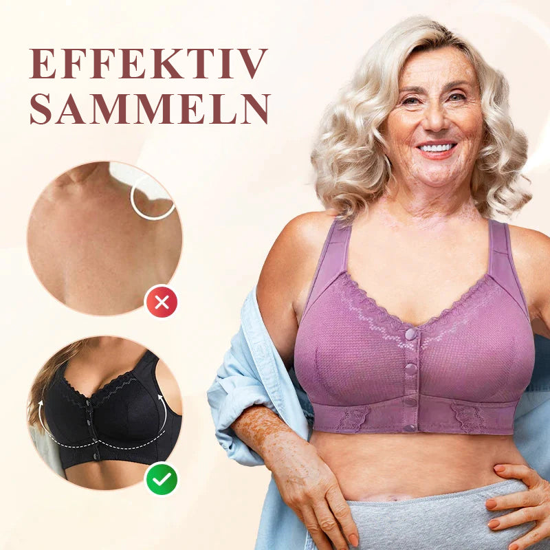 1+1 Gratis | Beha Voor Vrouwen™ - Katoenen Beha Met Knoopsluiting Voor Oudere Vrouwen