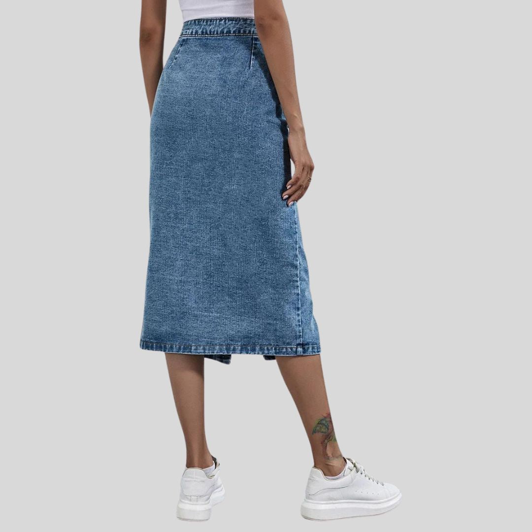 Sanne | Chique denim midi-rok