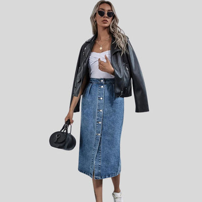 Sanne | Chique denim midi-rok