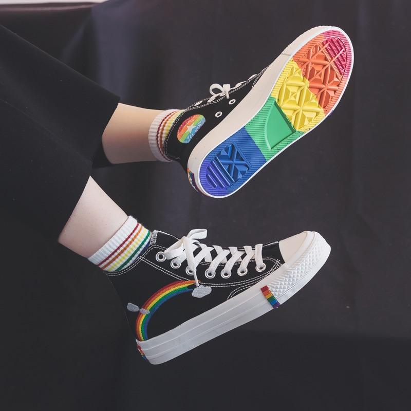 Rome | Moderne Regenboogkleurige Sneakers