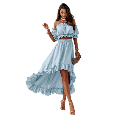 Jolanda | Off-Shoulder Set Met Lange Rok