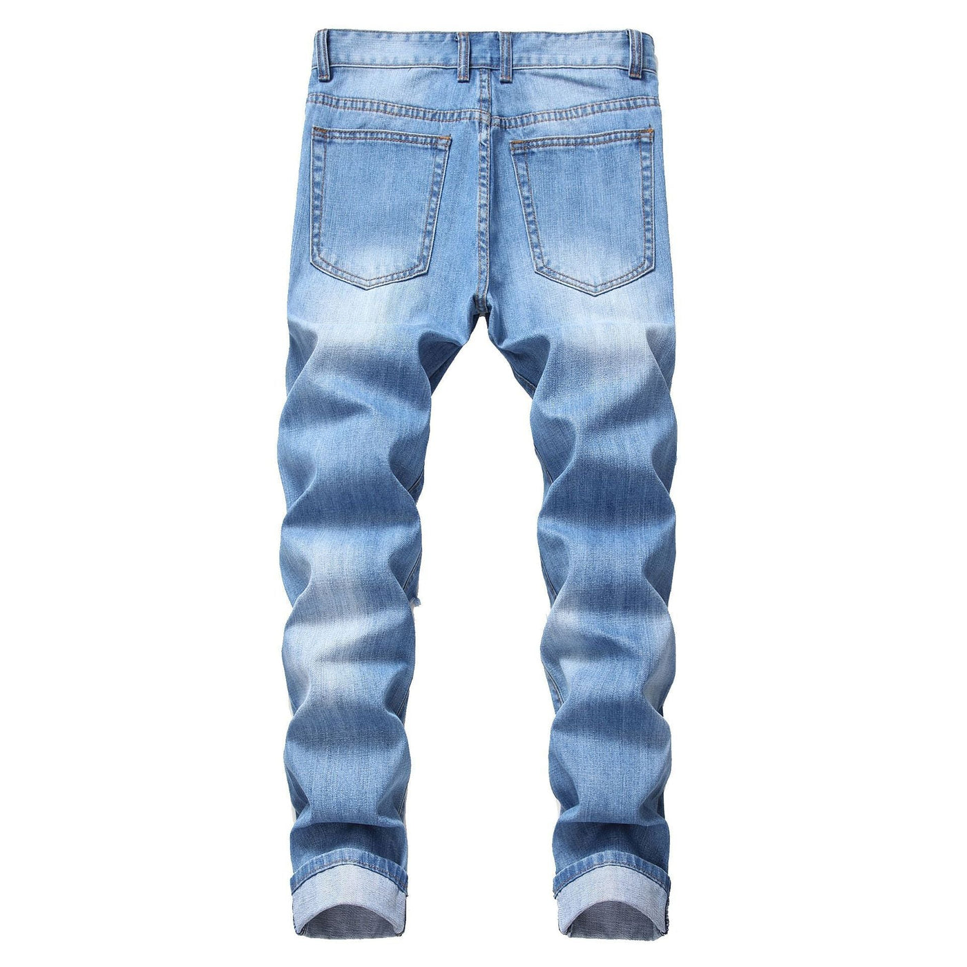 Liam | Gescheurde rechte denim broek