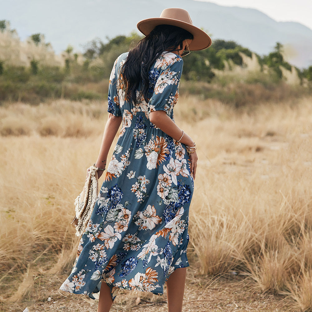 Mia™ - Breezy Blossoms damesstrandjurk met bloemenmotief