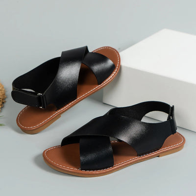 Jolijn | Leren dames sandalen met gesp