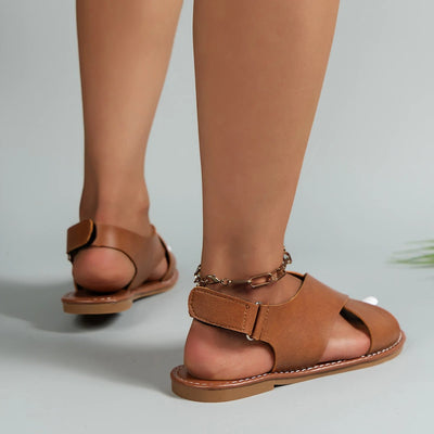 Jolijn | Leren dames sandalen met gesp