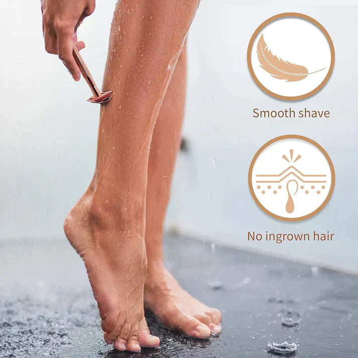 SmoothShave™ veiligheidsscheermes + 10 premium mesjes gratis